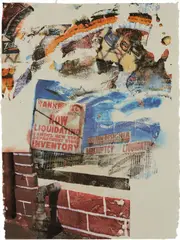 LA Uncovered #6 by Robert Rauschenberg, 1998, Screenprint in colors, on John Koller Handmade HMP paper, the full sheet,, offered Apr 2015
