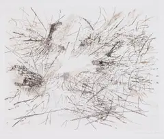 Untitled (Pulse) by Julie Mehretu, 2013, Lithograph in colors, on wove paper, with full margins,, sold Apr 2015