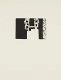 Eduardo Chillida, Bikoiztasun (Duality), 1996, Aquatint, on Eskulan gray paper, with full margins,