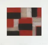 Sean Scully, Wall of Light Crimson, 2005, Etching and aquatint in colors, on Somerset paper, with full margins,