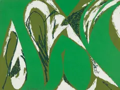 Free Space by Lee Krasner, 1975, Screenprint in colors with collage, on wove paper, the full sheet,, offered Apr 2015