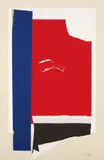 On the Wing by Robert Motherwell, 1984, Lithograph with embossing in colors and collage of black German etching paper, on Arches Cover paper, the full sheet,, sold Apr 2015