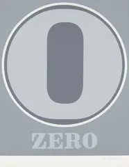Zero, from Numbers by Robert Indiana, 1968, Screenprint in colors, on wove paper, the full sheet (lower edge slightly irregularly trimmed),, sold Apr 2015
