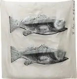 Andy Warhol, Fish, 1983, Screenprint in colors, on silk scarf, with full margins,