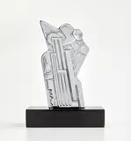Roy Lichtenstein, Salute to Airmail, 1968, Chrome multiple, mounted to pedestal (as issued),