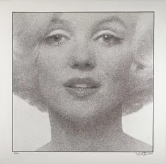 Marilyn Monroe by Bert Stern, 1973, Screenprint, on silver foil mounted to wove paper, with full margins,, sold Apr 2015