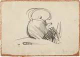 Claes Oldenburg, Tea Pot, 1975, Lithograph, on beige Balinese handmade paper mounted to brown Moriki Japanese paper, with full margins,