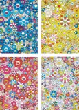 An Homage to IKB 1957 C; An Homage to Mangold 1960 C; An Homage to Monopink 1960 C; and An Homage to Yves Klein, Multicolor C by Takashi Murakami, 2012, Four offset lithographs, on smooth wove paper, the full sheets,, sold Apr 2015