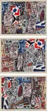 Jean Dubuffet, Faits mémorables I-III (Memorable Events I-III), 1978, The complete set of three screenprints in colors, on Arches paper, with full margins,