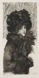 James Tissot, Le dimanche matin (Sunday Morning), 1883, Etching with drypoint, on laid paper, with full margins,