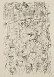George Grosz, Friedrichstrasse, 1918, Photo-lithograph, on wove paper, with full margins,