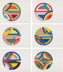 Sinjerli Variations by Frank Stella, 1977, The complete set of six offset lithographs and screenprints in colors, on Arches Cover paper, with full margins,, sold Oct 2015