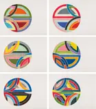 Sinjerli Variations by Frank Stella, 1977, The complete set of six offset lithographs and screenprints in colors, on Arches Cover paper, with full margins,, sold Oct 2015