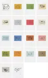 Ulysses: eighteen prints by Robert Motherwell, 1988, Eighteen etchings (16 in colors), on Johannot paper, with full margins,, sold Oct 2015