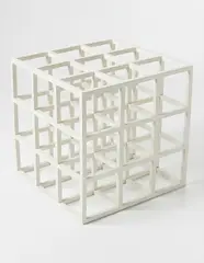 Untitled (Cube) by Sol LeWitt, 1979, Baked enamel on steel,, sold Oct 2015