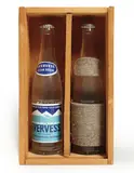 Evervess II 1 by Joseph Beuys, 1968, Two soda-water bottles, one with felt, in a wooden box with text printed on lid,, sold Oct 2015