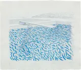 David Hockney, Lithographic Water Made of Lines and Crayon, 1978-80, Lithograph in colors, on TGL handmade paper, with full margins,