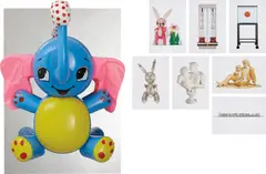Jeff Koons by Jeff Koons, 1995-2000, The complete set of seven offset prints, on Biber GS board, with full margins, with two additional inflatable plastic el, sold Oct 2015