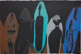 Andy Warhol, Shoes, 1980, Screenprint in colors with diamond dust, on Arches Aquarelle paper, the full sheet,