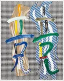 Roy Lichtenstein, Brushstroke Contest, 1989, Lithograph in colors, on Rives BFK paper, with full margins,