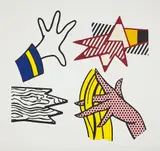 Roy Lichtenstein, Study of Hands, 1981, Lithograph and screenprint in colors, on wove paper, with full margins,