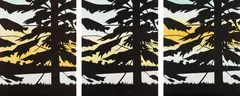 Twilight Series by Alex Katz, 2009-10, The complete set of three woodcuts in colors, on Sunray paper, the full sheets,, sold Oct 2015