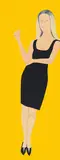 Alex Katz, Yvonne, from Black Dress Series, 2015, Screenprint in colors, on wove paper, the full sheet,