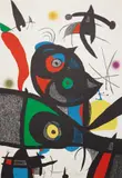 Oda a Joan Miró: plate 3 by Joan Miró, 1973, Lithograph in colors, on Guarro paper, the full sheet,, sold Oct 2015