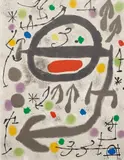 Les perseides: plate 2 by Joan Miró, 1970, Lithograph in colors, on wove paper watermark LB , the full sheet,, sold Oct 2015