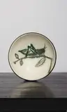 Grasshopper sur une branche (Grasshopper on a Branch) by Pablo Picasso, 1955, White earthenware round cupel painted in colors and glazed,, sold Oct 2015