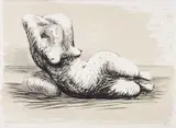 Henry Moore, Reclining Woman on Beach