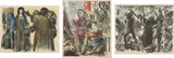 Lovis Corinth, Chambri and Charmi visiting Judith; Bagoa and the Generals before the Corpse of Holofernes; and The Battle of the Jews, plate 10, 19 and 20 from The Book of Judith