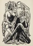 Max Beckmann, König und Demagoge (King and Demagogue), plate 8 from Day and Dream, 1946, Lithograph, on enamelled velin, with full margins,