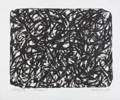 Obsidian by Lee Krasner, 1962, Lithograph, on Arches paper, with full margins,, sold Oct 2015
