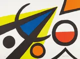 Grande A avec moustaches by Alexander Calder, 1969, Lithograph in colors, on wove paper, the full sheet,, sold Oct 2015
