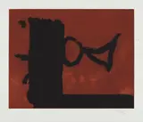 The Razor's Edge by Robert Motherwell, 1986, Etching and aquatint in colors, on German Etching paper, with full margins,, sold Oct 2015