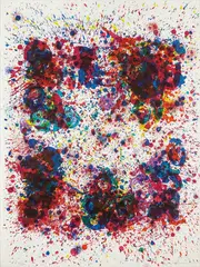 Spun for James Kirsch by Sam Francis, 1972, Screenprint in colors, on Arches 88 paper, the full sheet,, sold Oct 2015