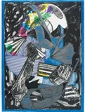 Frank Stella, Guifà e la beretta rossa, 1989, Etching and aquatint with embossing in colors, on TGL handmade paper, the full sheet,