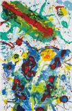 Untitled SF-341 by Sam Francis, 1989, Lithograph in colors, on PTI #120 Waterleaf paper, the full sheet,, sold Oct 2015