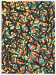 Irregular, Angular Brushstrokes by Sol LeWitt, 1997, Etching and aquatint in colors, on Somerset paper, with full margins,, sold Oct 2015
