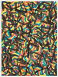 Sol LeWitt, Irregular, Angular Brushstrokes, 1997, Etching and aquatint in colors, on Somerset paper, with full margins,