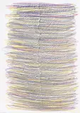 Sam Falls, Untitled (Floor Rubbing, black), 2013, Colored pencil drawing, on Rives BFK paper,