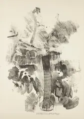 Sky Hook, from Stoned Moon Series by Robert Rauschenberg, 1969, Lithograph, on Arjomari paper, with full margins,, sold Oct 2015