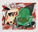 David Hockney, Two Pembroke Studio Chairs, from Moving Focus Series, 1984, Lithograph in colors, on HMP handmade paper, with full margins,