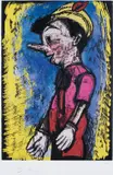 Jim Dine, Lincoln Center Pinocchio, 2008, Screenprint and woodcut in colors, on wove paper, with full margins,
