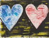 Two Hearts at Sunset, from 2005 Suite by Jim Dine, 2005, Lithograph in colors, on Rives BFK paper, the full sheet,, sold Oct 2015