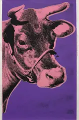 Cow by Andy Warhol, 1976, Screenprint in colors, on wallpaper, the full sheet,, sold Oct 2015