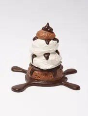 Profiterole by Claes Oldenburg, 1989, Cast aluminum edition sculpture hand-painted by the artist,, sold Oct 2015