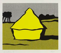 Roy Lichtenstein, Haystack, 1969, Screenprint in colors, on C.M. Fabriano paper, with full margins,