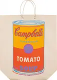 Andy Warhol, Campbell’s Soup Can (Tomato), 1966, Screenprint in colors, on a paper shopping bag,